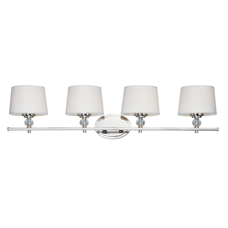 Rondo 4-Light 36.25 Wide Polished Nickel Vanity Light